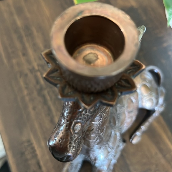Anthro Old Flame Candle Co. Vintage Bronze Giraffe Taper Candle Holder $158 - Picture 5 of 6